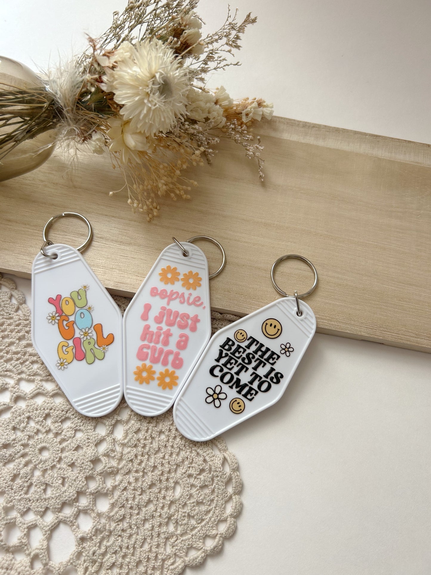 THE BEST IS YET TO COME // MOTEL KEYCHAINS