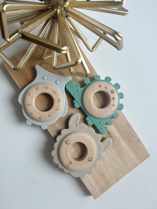 SILICONE + WOOD TEETHERS